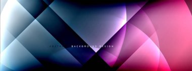 Vektör soyut arkaplan - gölgeler ve ışık efektleri ile sıvı gradyanı üzerinde daire ve çapraz çapraz. Metin için tekno ya da ticari parlak tasarım şablonları