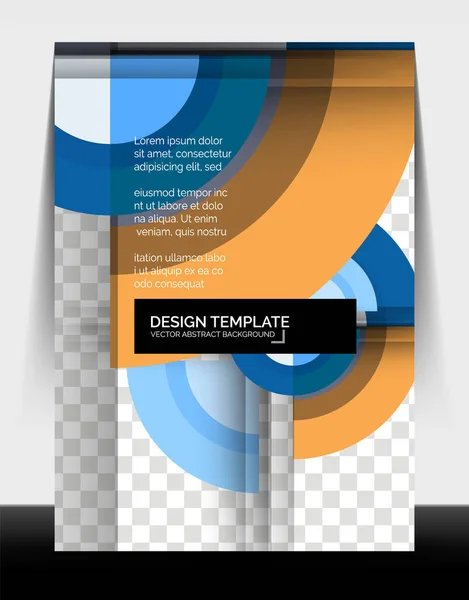 Circle design a4 flyer print template, annual report design — Stock Vector