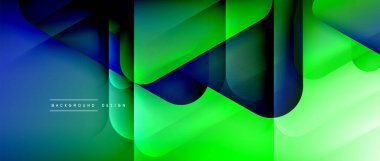 Üçgen geometrik soyut arkaplanı şekillendirir. Üç boyutlu gölge efektleri ve sıvı eğimleri. Metin mesajınız için modern üstüste bindirme formları duvar kağıdı