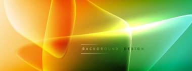 Vektör soyut arkaplan - sıvı kabarcıklar, gölgeler ve ışık efektleri ile sıvı gradyan şekiller. Metin için parlak tasarım şablonu