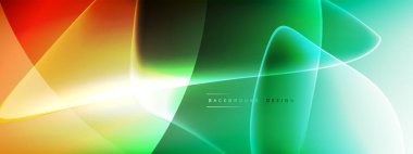 Vektör soyut arkaplan - sıvı kabarcıklar, gölgeler ve ışık efektleri ile sıvı gradyan şekiller. Metin için parlak tasarım şablonu