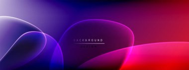 Vektör soyut arkaplan - sıvı kabarcıklar, gölgeler ve ışık efektleri ile sıvı gradyan şekiller. Metin için parlak tasarım şablonu