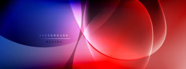 Vektör soyut arkaplan - sıvı kabarcıklar, gölgeler ve ışık efektleri ile sıvı gradyan şekiller. Metin için parlak tasarım şablonu