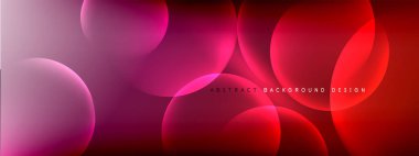 Vektör soyut arka plan sıvı baloncuk daireleri, gölgeler ve ışık efektleri ile sıvı gradyan. Metin için parlak tasarım şablonları