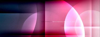 Vektör soyut arkaplan - gölgeler ve ışık efektleri ile sıvı gradyanı üzerinde daire ve çapraz çapraz. Metin için tekno ya da ticari parlak tasarım şablonları