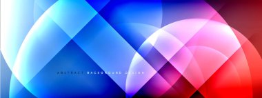 Vektör soyut arkaplan - gölgeler ve ışık efektleri ile sıvı gradyanı üzerinde daire ve çapraz çapraz. Metin için tekno ya da ticari parlak tasarım şablonları