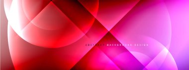 Vektör soyut arkaplan - gölgeler ve ışık efektleri ile sıvı gradyanı üzerinde daire ve çapraz çapraz. Metin için tekno ya da ticari parlak tasarım şablonları