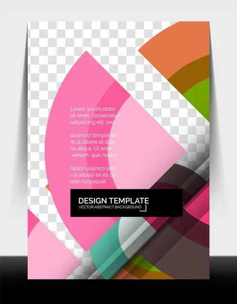 Circle design a4 flyer print template, annual report design — 스톡 벡터