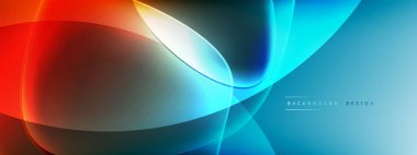 Vektör soyut arkaplan - sıvı kabarcıklar, gölgeler ve ışık efektleri ile sıvı gradyan şekiller. Metin için parlak tasarım şablonu