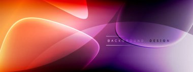 Vektör soyut arkaplan - sıvı kabarcıklar, gölgeler ve ışık efektleri ile sıvı gradyan şekiller. Metin için parlak tasarım şablonu