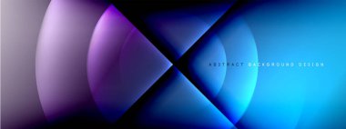 Vektör soyut arkaplan - gölgeler ve ışık efektleri ile sıvı gradyanı üzerinde daire ve çapraz çapraz. Metin için tekno ya da ticari parlak tasarım şablonları
