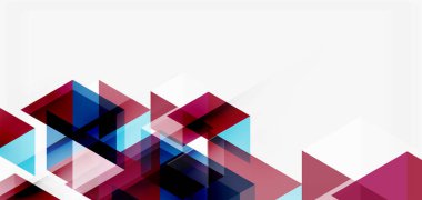 Geometrik soyut arkaplan, mozaik üçgen ve altıgen şekiller. İş veya teknoloji sunumu, İnternet posteri veya web broşürü kapağı, duvar kağıdı için modaya uygun soyut düzen şablonu
