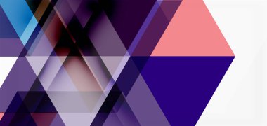 Geometrik soyut arkaplan, mozaik üçgen ve altıgen şekiller. İş veya teknoloji sunumu, İnternet posteri veya web broşürü kapağı, duvar kağıdı için modaya uygun soyut düzen şablonu