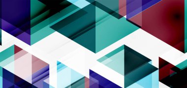 Geometrik soyut arkaplan, mozaik üçgen ve altıgen şekiller. İş veya teknoloji sunumu, İnternet posteri veya web broşürü kapağı, duvar kağıdı için modaya uygun soyut düzen şablonu