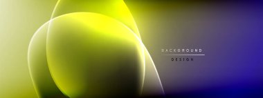 Vektör soyut arkaplan - sıvı kabarcıklar, gölgeler ve ışık efektleri ile sıvı gradyan şekiller. Metin için parlak tasarım şablonu