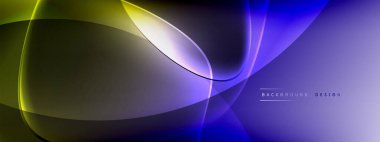 Vektör soyut arkaplan - sıvı kabarcıklar, gölgeler ve ışık efektleri ile sıvı gradyan şekiller. Metin için parlak tasarım şablonu