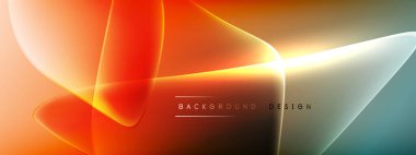 Vektör soyut arkaplan - sıvı kabarcıklar, gölgeler ve ışık efektleri ile sıvı gradyan şekiller. Metin için parlak tasarım şablonu