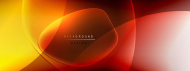 Vektör soyut arkaplan - sıvı kabarcıklar, gölgeler ve ışık efektleri ile sıvı gradyan şekiller. Metin için parlak tasarım şablonu