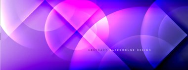 Vektör soyut arkaplan - gölgeler ve ışık efektleri ile sıvı gradyanı üzerinde daire ve çapraz çapraz. Metin için tekno ya da ticari parlak tasarım şablonları