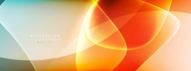 Vektör soyut arkaplan - sıvı kabarcıklar, gölgeler ve ışık efektleri ile sıvı gradyan şekiller. Metin için parlak tasarım şablonu