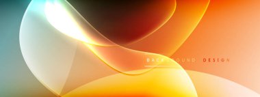 Vektör soyut arkaplan - sıvı kabarcıklar, gölgeler ve ışık efektleri ile sıvı gradyan şekiller. Metin için parlak tasarım şablonu