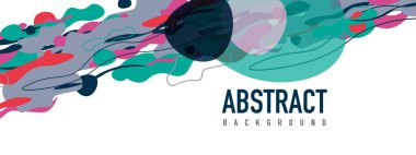 Moda sıvı biçimi, soyut tasarım şekilleri, pankartlar, broşürler, posterler, web iniş sayfaları, kapaklar veya pankartlar için dinamik vektör arkaplanı