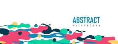 Moda sıvı biçimi, soyut tasarım şekilleri, pankartlar, broşürler, posterler, web iniş sayfaları, kapaklar veya pankartlar için dinamik vektör arkaplanı