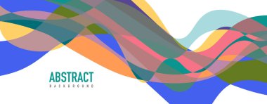 Akışkan dalga renkli soyut arkaplan. Dinamik renkli canlı vektör tasarımı