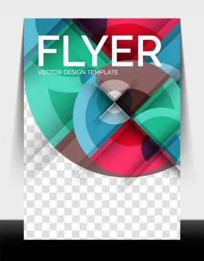 A4 yıllık rapor çemberi tasarımı, vektör arkaplan yazdırma şablonu