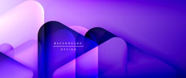 Üçgen geometrik soyut arkaplanı şekillendirir. Üç boyutlu gölge efektleri ve sıvı eğimleri. Metin mesajınız için modern üstüste bindirme formları duvar kağıdı