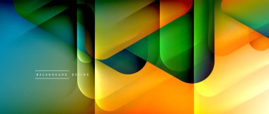 Üçgen geometrik soyut arkaplanı şekillendirir. Üç boyutlu gölge efektleri ve sıvı eğimleri. Metin mesajınız için modern üstüste bindirme formları duvar kağıdı