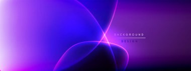 Vektör soyut arkaplan - sıvı kabarcıklar, gölgeler ve ışık efektleri ile sıvı gradyan şekiller. Metin için parlak tasarım şablonu