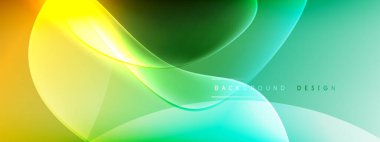 Vektör soyut arkaplan - sıvı kabarcıklar, gölgeler ve ışık efektleri ile sıvı gradyan şekiller. Metin için parlak tasarım şablonu