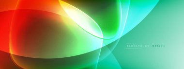 Vektör soyut arkaplan - sıvı kabarcıklar, gölgeler ve ışık efektleri ile sıvı gradyan şekiller. Metin için parlak tasarım şablonu