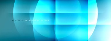 Vektör soyut arkaplan - gölgeler ve ışık efektleri ile sıvı gradyanı üzerinde daire ve çapraz çapraz. Metin için tekno ya da ticari parlak tasarım şablonları