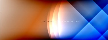 Vektör soyut arkaplan - gölgeler ve ışık efektleri ile sıvı gradyanı üzerinde daire ve çapraz çapraz. Metin için tekno ya da ticari parlak tasarım şablonları