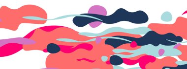 Moda sıvı biçimi, soyut tasarım şekilleri, pankartlar, broşürler, posterler, web iniş sayfaları, kapaklar veya pankartlar için dinamik vektör arkaplanı