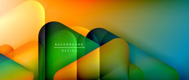 Üçgen geometrik soyut arkaplanı şekillendirir. Üç boyutlu gölge efektleri ve sıvı eğimleri. Metin mesajınız için modern üstüste bindirme formları duvar kağıdı