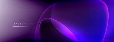 Vektör soyut arkaplan - sıvı kabarcıklar, gölgeler ve ışık efektleri ile sıvı gradyan şekiller. Metin için parlak tasarım şablonu