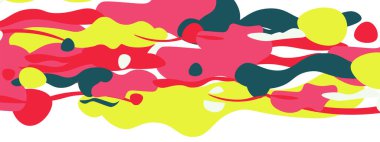 Moda sıvı biçimi, soyut tasarım şekilleri, pankartlar, broşürler, posterler, web iniş sayfaları, kapaklar veya pankartlar için dinamik vektör arkaplanı