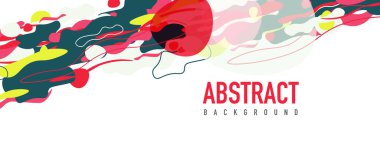 Moda sıvı biçimi, soyut tasarım şekilleri, pankartlar, broşürler, posterler, web iniş sayfaları, kapaklar veya pankartlar için dinamik vektör arkaplanı