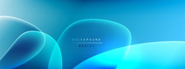 Vektör soyut arkaplan - sıvı kabarcıklar, gölgeler ve ışık efektleri ile sıvı gradyan şekiller. Metin için parlak tasarım şablonu