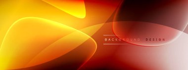 Vektör soyut arkaplan - sıvı kabarcıklar, gölgeler ve ışık efektleri ile sıvı gradyan şekiller. Metin için parlak tasarım şablonu