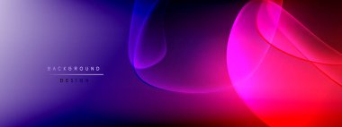 Vektör soyut arkaplan - sıvı kabarcıklar, gölgeler ve ışık efektleri ile sıvı gradyan şekiller. Metin için parlak tasarım şablonu