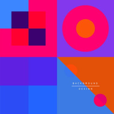 Neo memphis geometrik deseni daireler, kareler ve çizgilerle. Kapaklar, afişler, el ilanları ve posterler ve diğer şablonlar için pop sanatları soyut arka plan