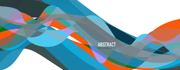 Flüssige Welle bunten abstrakten Hintergrund. Dynamisches farbenfrohes, dynamisches Vektordesign — Stockvektor