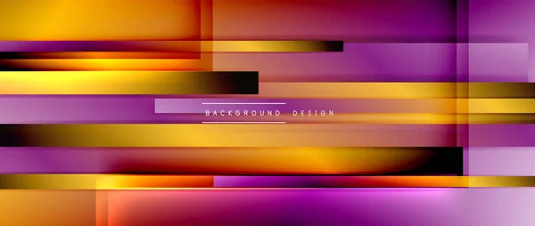 Dynamiska linjer på flytande färggradient. Trendig geometrisk abstrakt bakgrund för din text, logotyp eller grafik — Stock vektor