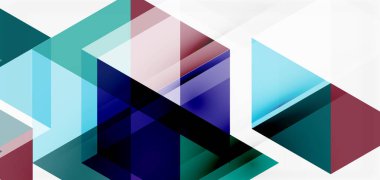 Geometrik soyut arkaplan, mozaik üçgen ve altıgen şekiller. İş veya teknoloji sunumu, İnternet posteri veya web broşürü kapağı, duvar kağıdı için modaya uygun soyut düzen şablonu