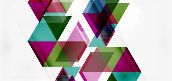 Latar belakang abstrak geometris, bentuk segitiga mosaik dan heksagon. Templat abstrak Trendy untuk presentasi bisnis atau teknologi, poster internet atau penutup brosur web, kertas dinding - Stok Vektor