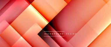 Kare şekiller bileşimi, akışkan geometrik soyut arkaplan. 3B gölge efektleri, modern tasarım şablonu